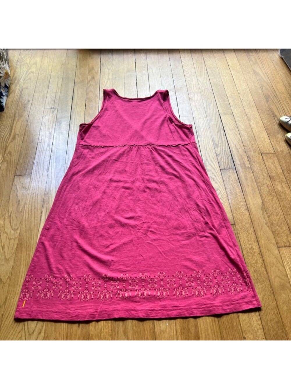 Lucy Size L Hot Pink Sleeveless Surplice V-Neck Pullover Tank Dress - Picture 3 of 13
